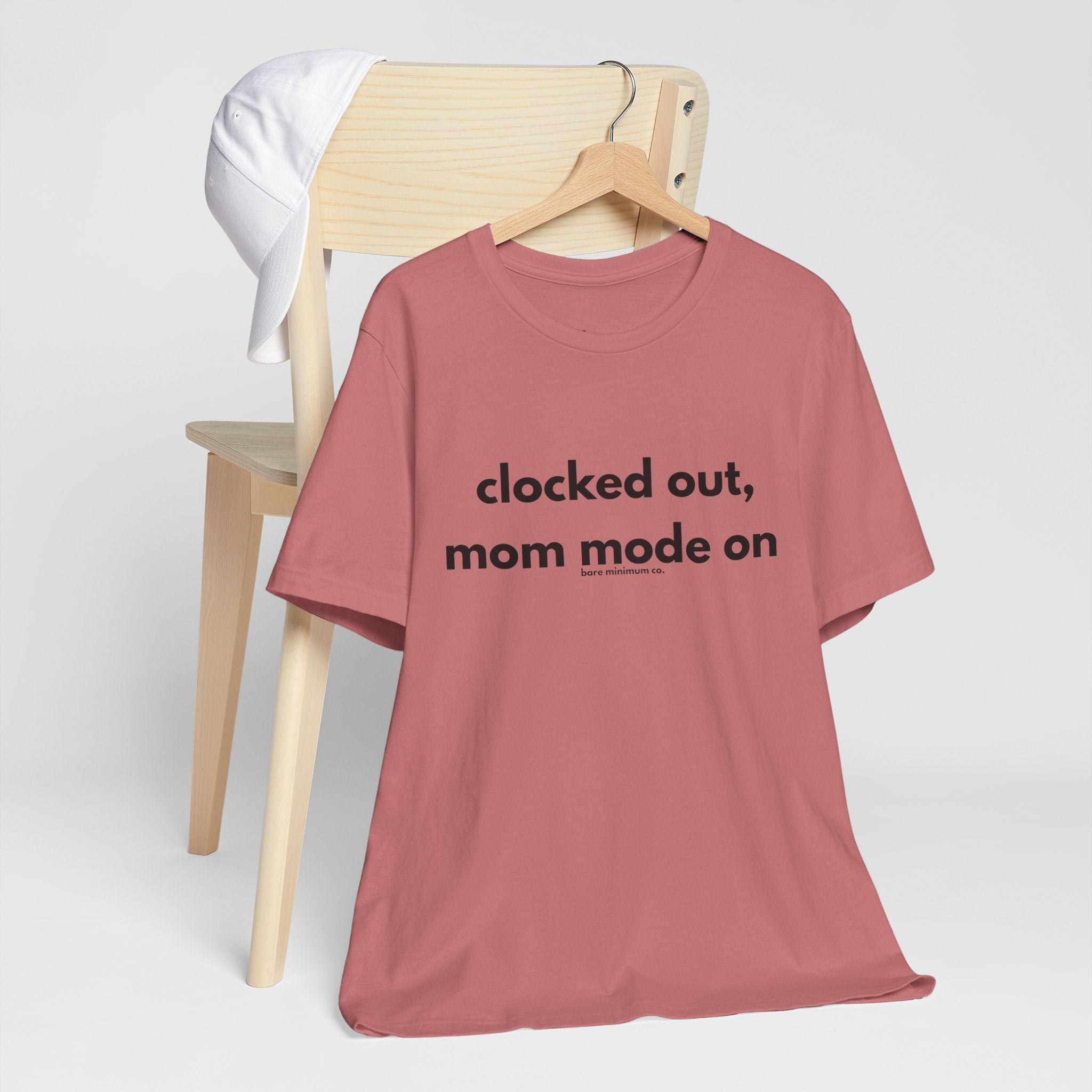 Clocked Out, Mom Mode On Tee | Bare Minimum Co.